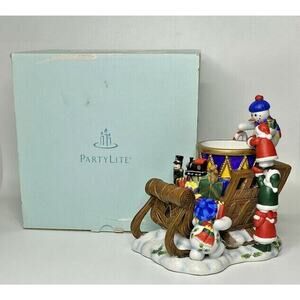 PartyLite Holiday Sleigh Aroma Melt Warmer Retired NIB P17E/P8583
